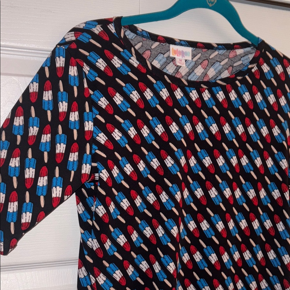 LulaRoe Summer Dress Firecracker Bomb Pop Popsicle Print